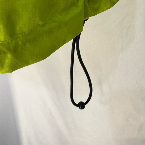 Old Navy Windbreaker Rain Jacket Lime Green Zip Up Adjustable Waist Size Med - Picture 6 of 9